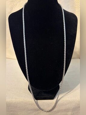 Classic SilverTone Popcorn Rope Chain Necklace - Unbranded